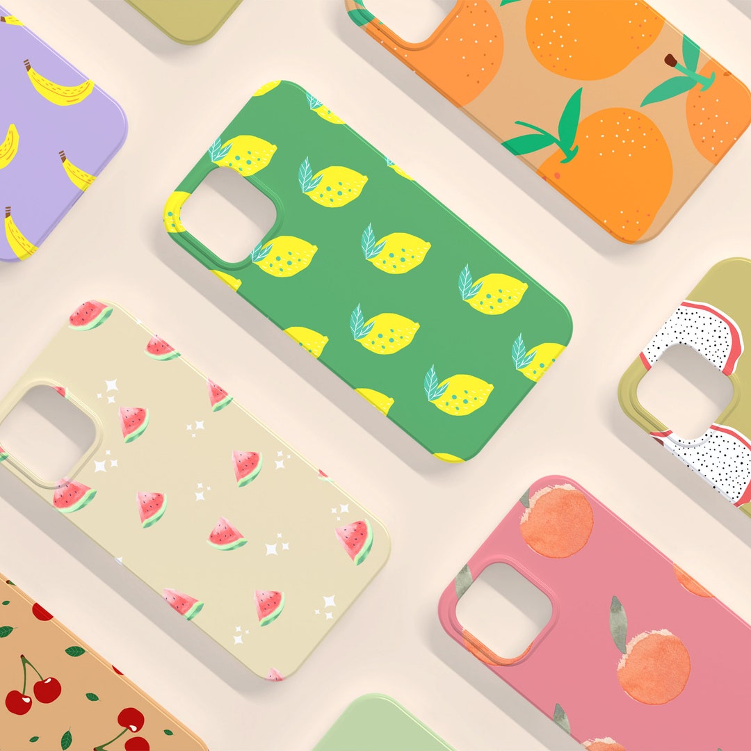 Cute Fruit iPhone Case, Strawberries Oranges Lemons iPhone Case, iPhone