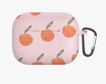 Couverture mignonne d’étui AirPod Peach, meilleurs étuis AirPod Gen 1, 2, 3