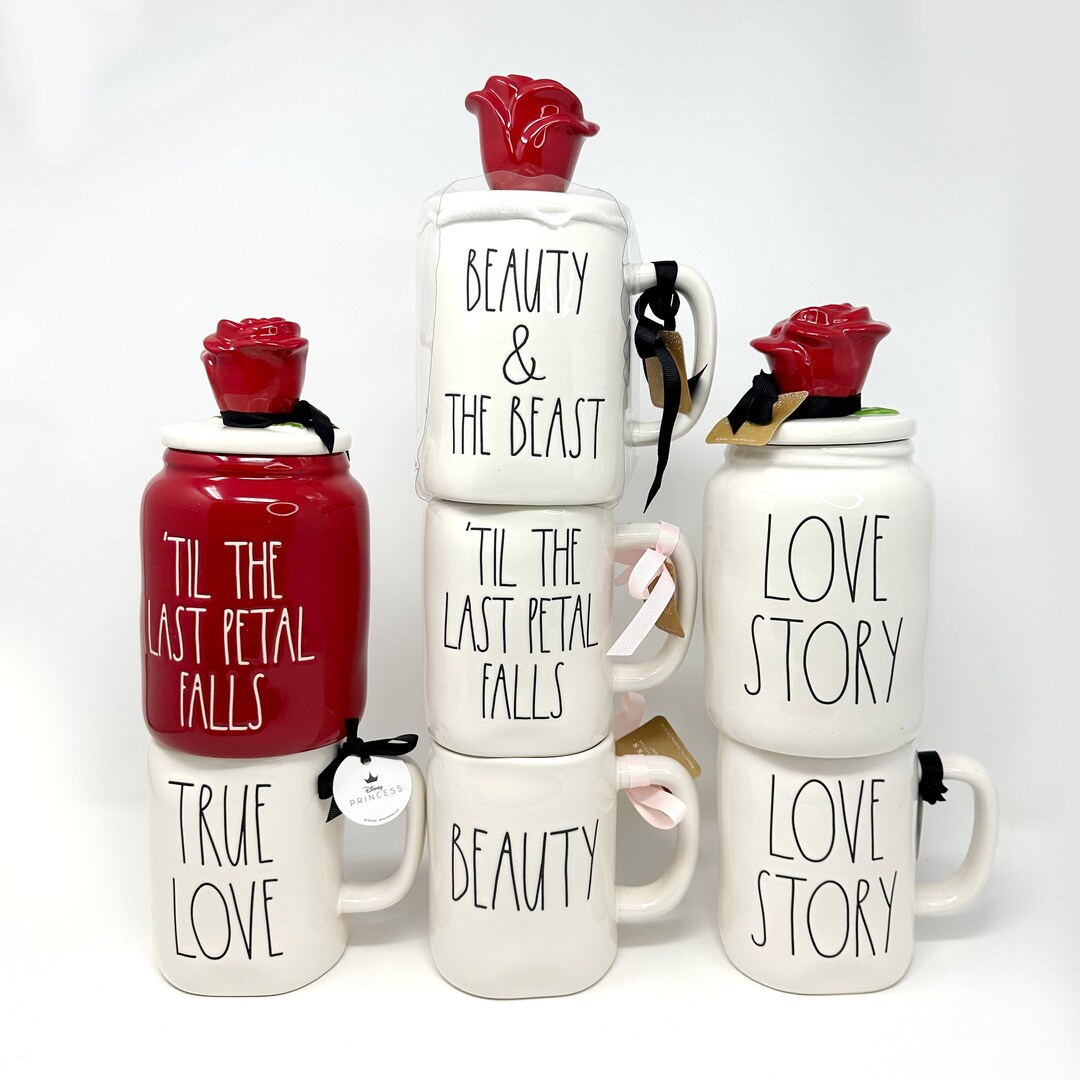 Rae Dunn Disney Princess Beauty and the Beast Double Sided Mugs