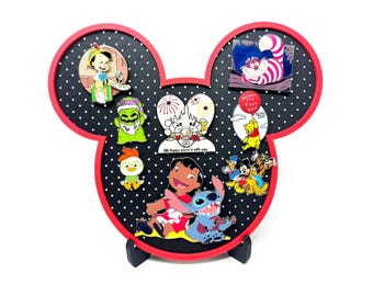 Expositor de pines esmaltados de ratón, soporte para coleccionistas de pines, impreso en 3D