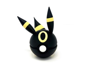 Umbreon #0197 Themed Pokeball, 3D Printed, Pokemon Collectable