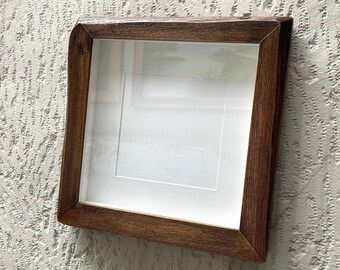 Shadow Box Picture and Deco Frame, Oak Picture Frame, Natural Solid Wood Picture Frame, Handmade Frame, Shellac Polished, Rustic Frame
