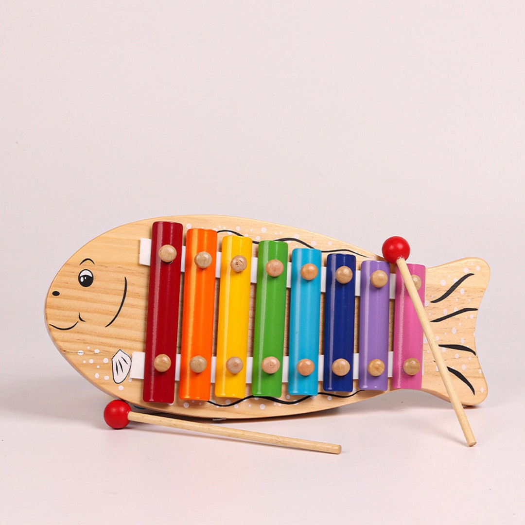Fish Wood Xylophone Musical Toy With Wooden Mallets for Baby Etsy