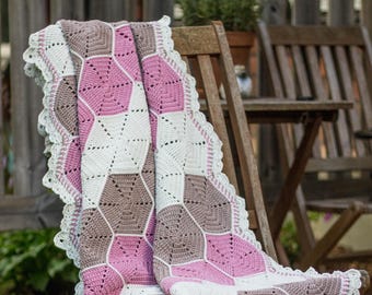 Handmade Crochet Baby Bedspread – Linen Cotton Blend, Cozy Heirloom Quality