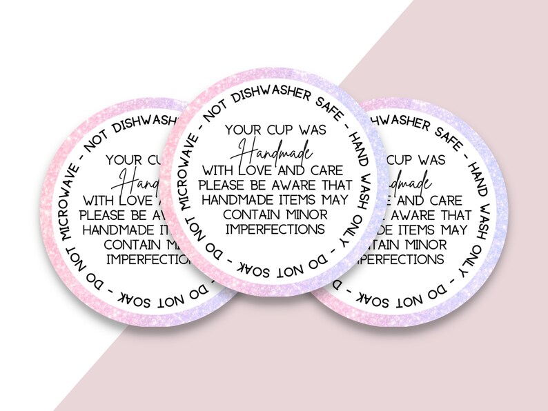 Care Instructions for Vinyl Mugs READY TO PRINT Washing Etsy