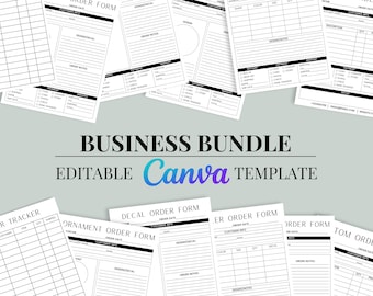 Order Form Bundle, Editable Order Form, Invoice Template, Printable Small Business Forms, Custom Order Form, Canva Template