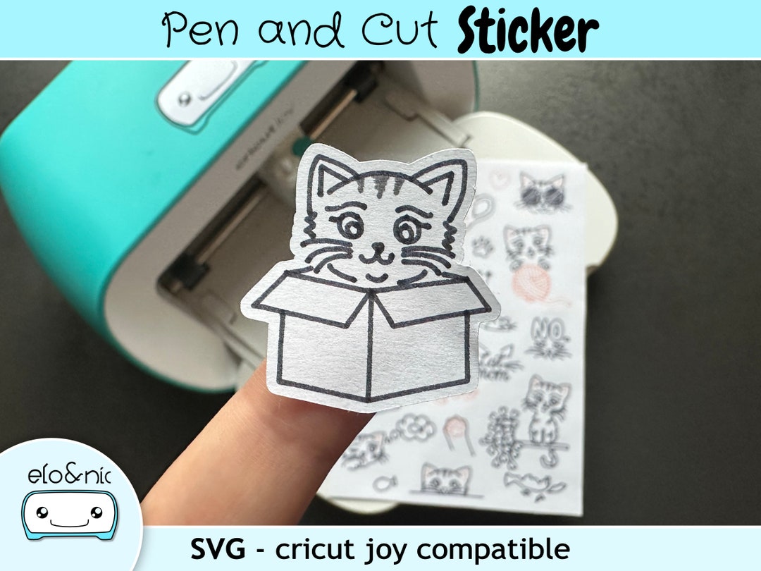 Cricut Joy Sticker Sheet Cricut Sticker SVG Cute Cat Sticker Kitty