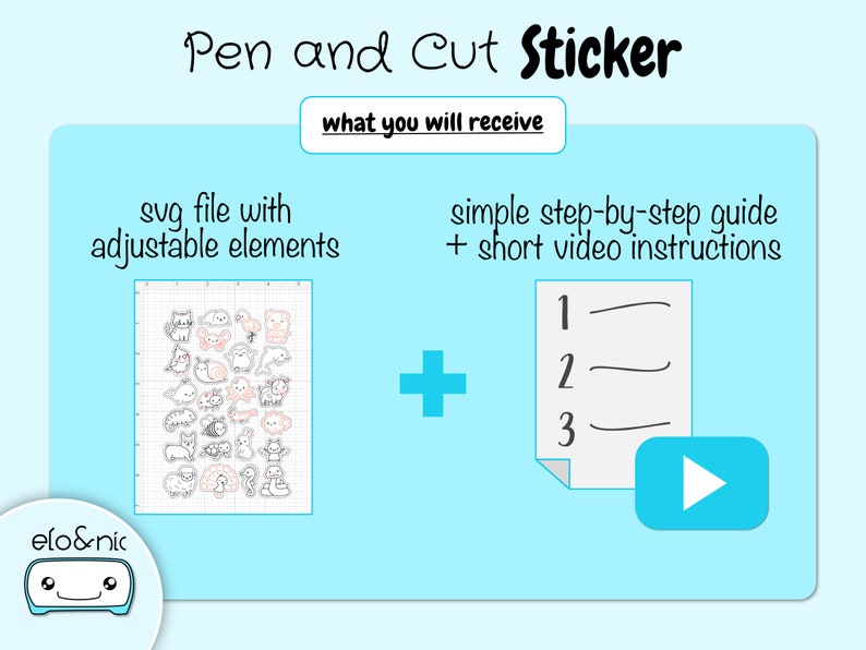 Cricut Joy Sticker Sheet Cricut Sticker SVG Animal Sticker Cat Sticker