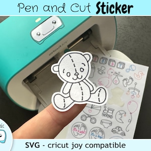 Cricut vreugde sticker vel Cricut sticker SVG-baby shower sticker | Welkom babysticker | Het is een jongenssticker | Het is een meisjessticker
