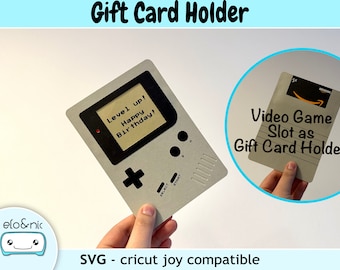 Gamer Birthday Gift Card Holder SVG - Retro Controller Design (Cricut Joy Compatible)