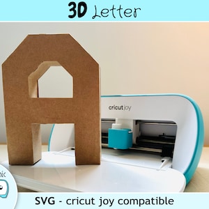 Alfabeto de letras 3D, A-Z - archivos svg para Cricut Joy + elementos decorativos: marítimo, sirena, floral, cumpleaños, bebé, dinosaurio