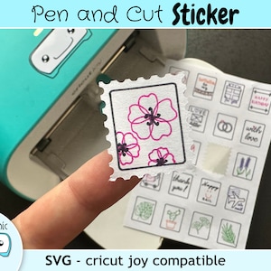 Cricut Joy hoja de pegatinas Cricut pegatina SVG carta pegatina / pegatina de envoltura de regalo / pegatina de cumpleaños / pegatina de boda / pegatina de agradecimiento