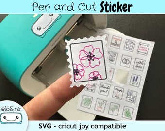 Cricut Joy Sticker Sheet Cricut Sticker SVG Letter Sticker | Gift Wrapping Sticker | Birthday Sticker | Wedding Sticker | Thank you Sticker