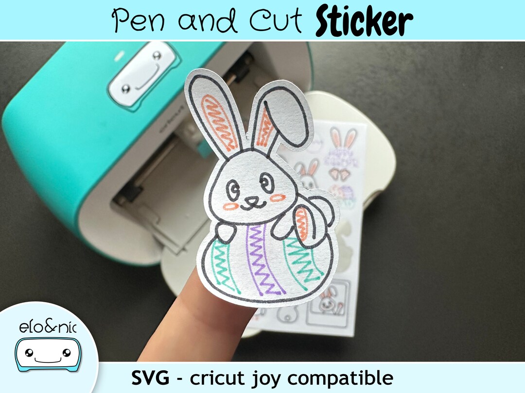 Cricut Joy Sticker Sheet Cricut Sticker SVG Happy Easter Sticker Easter