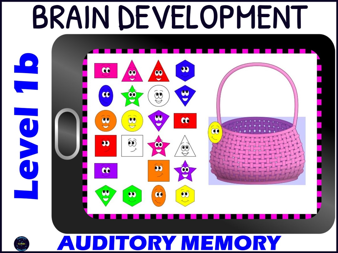 Brain Development Activity Auditory Memory With Shapes and Colors Level 1b Digital Boom™ Cards
