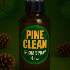Pine clean Room Spray: Strong Pine-Sol Inspired Scent - 4 oz Bottle , essential oils