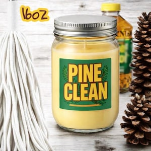Pine clean  inspired Scented Soy Candle: Strong Fragrance, Luxury Candle , essential oils
