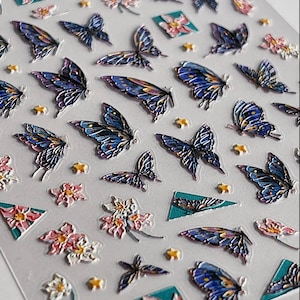 Nail stickers 5D nail stickers DIY nail butterfly nail stickers nail decals trendy nails embossed nail stickers nail tattoo butterfly decals