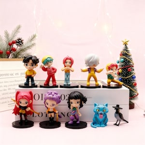 10Pcs Kpop Demon Hunter Cute Figures Set – Mira Zoey Rumi Huntrix Lover Toys, Cute Anime Figurines, Christmas Gift & Display