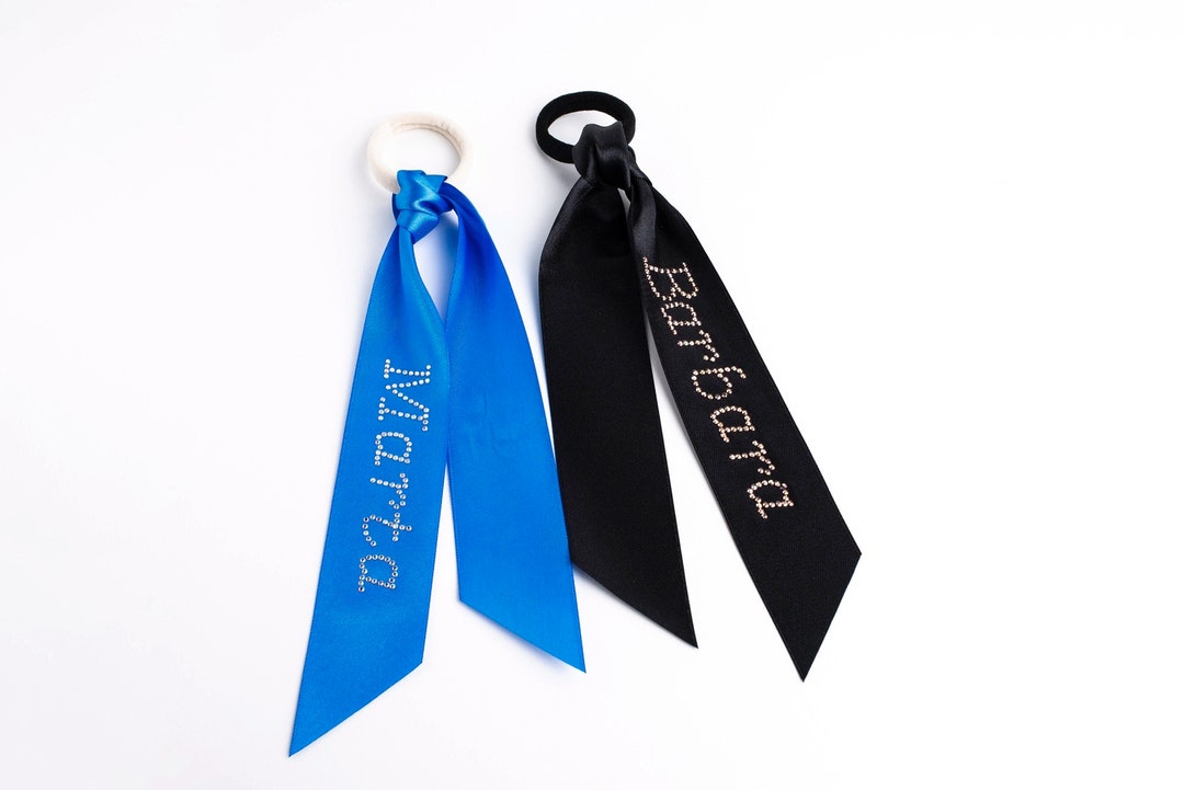 Custom Satin Hair Ribbon - Etsy