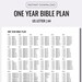 One Year Bible Plan Bible Reading Plan Printable Start to Finish 1 Year ...