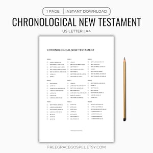 Plan cronológico de lectura de la Biblia del Nuevo Testamento, Plan de lectura de la Biblia de 90 días, Leer la Biblia en orden cronológico, Rastreador de la Biblia, A4, Carta
