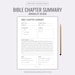 Bible Chapter Summary Printable | Christian Study Planner Journal ...