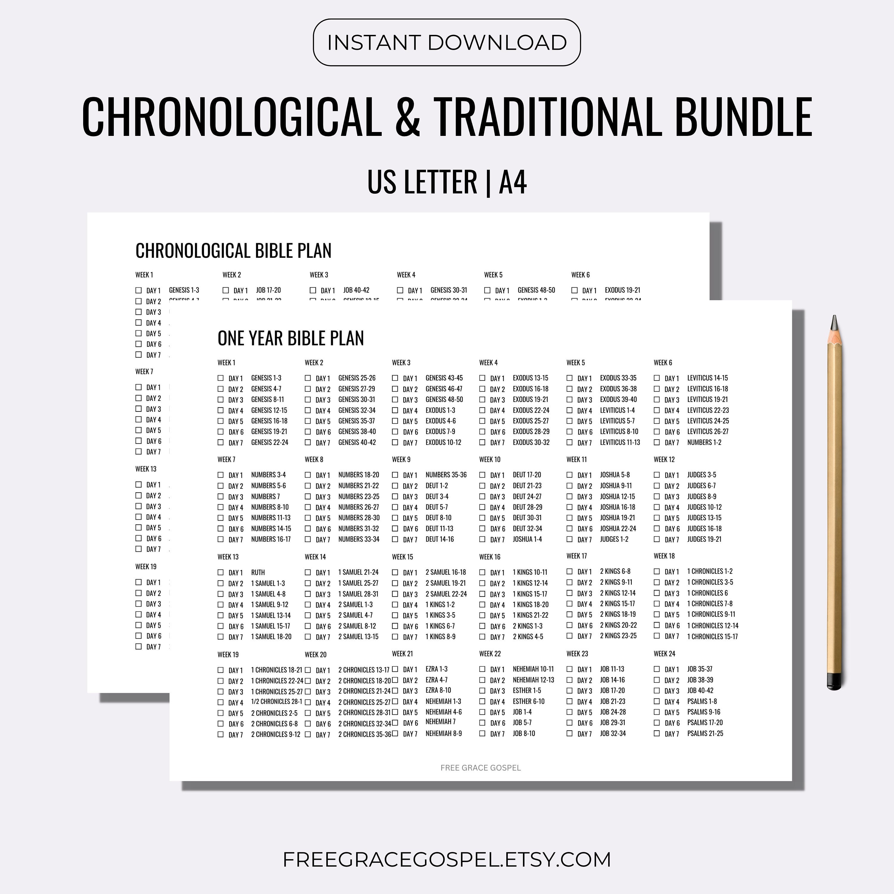 Chronological Bible Plan 2025, Traditional Bible Reading