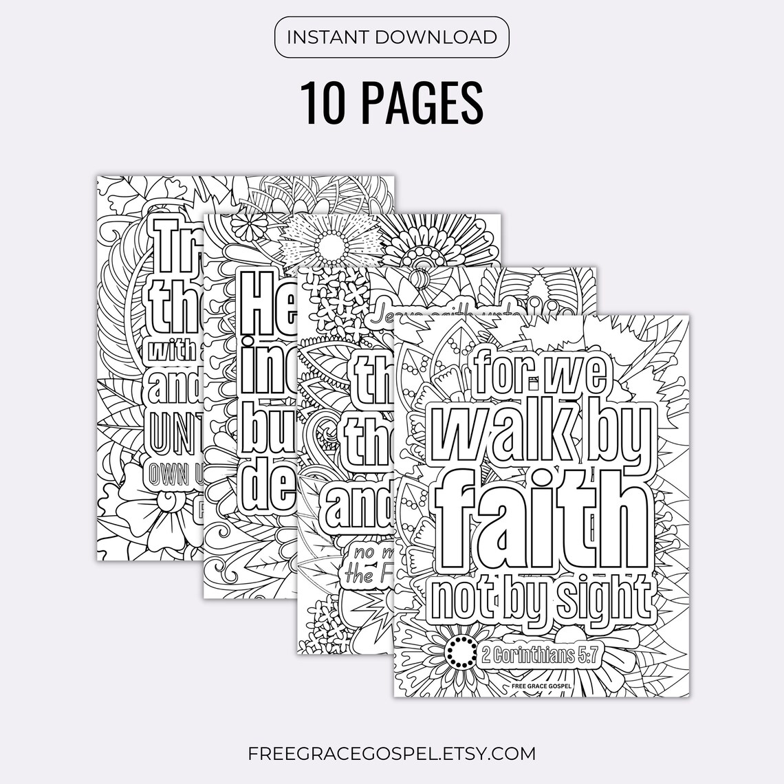 Bible Verse Coloring Pages PDF | Scripture Coloring Pages for Adults ...
