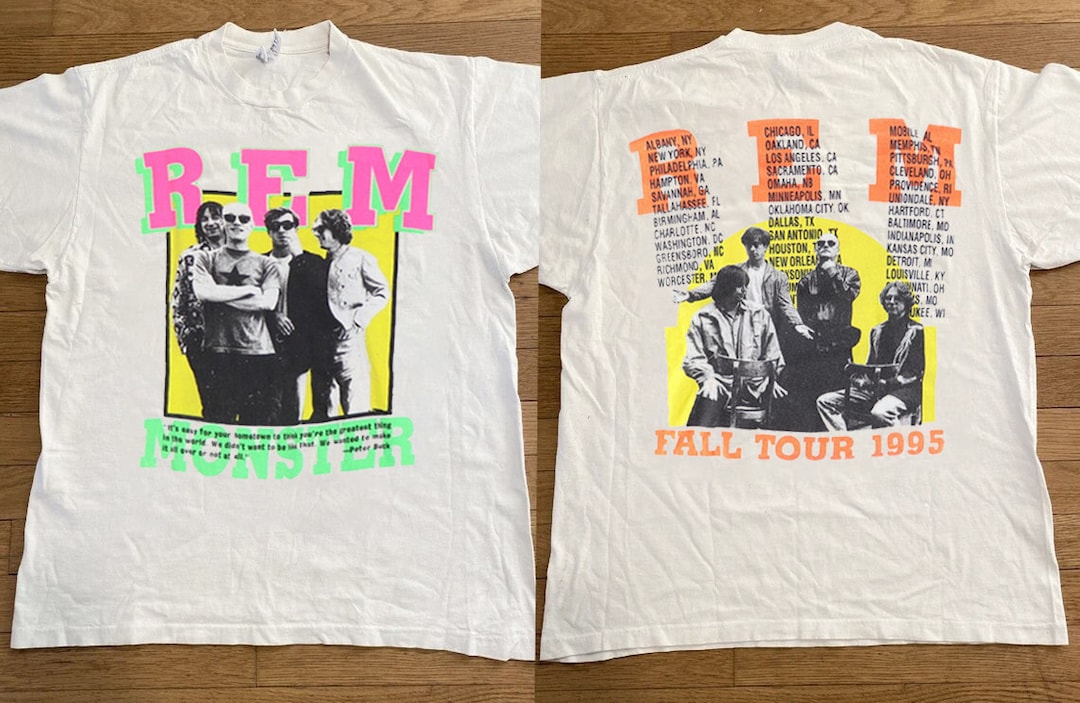R.E.M Monster Tour Tshirt REM Monster Fall Tour 1995 Shirt Etsy