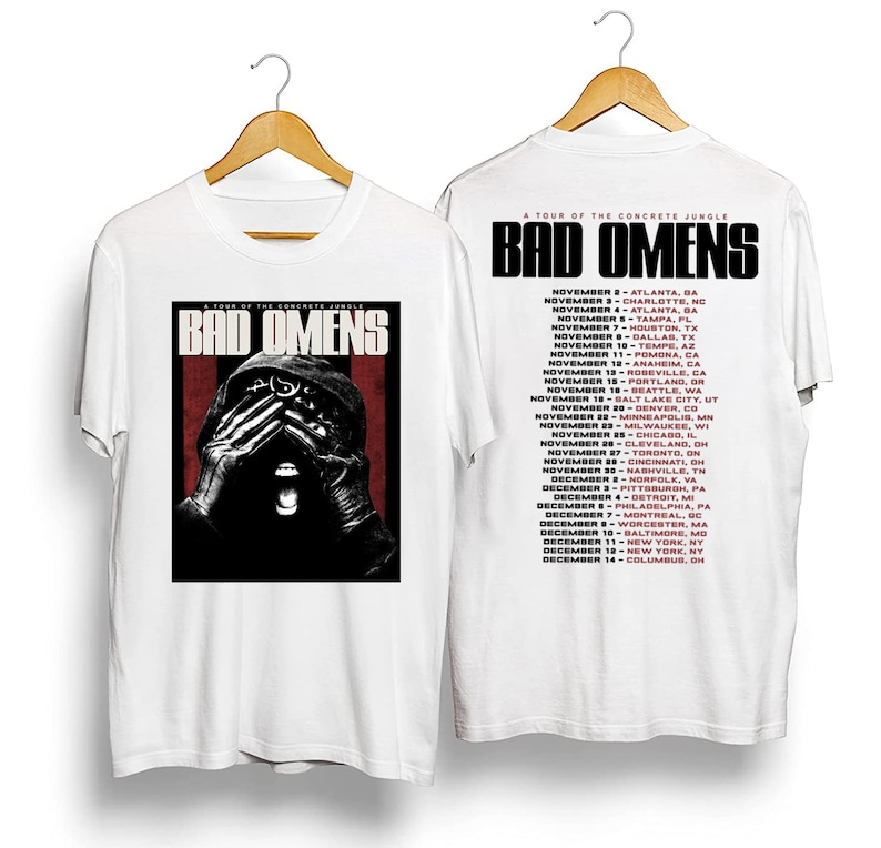 A Tour of the Concrete Jungle Bad Omens Tshirt Bad Omen Band Etsy