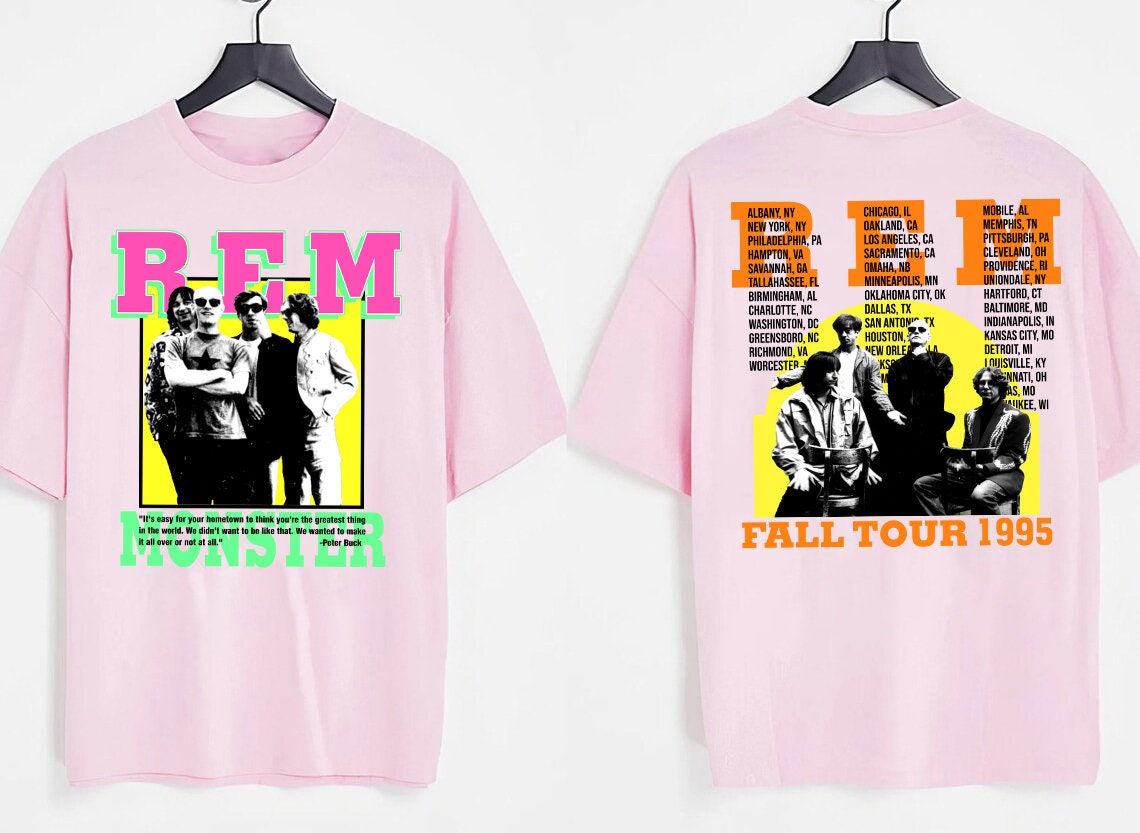 R.E.M Monster Tour Tshirt REM Monster Fall Tour 1995 Shirt Etsy