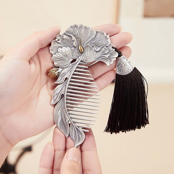 Silver Hair Combs Etsy