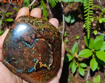 Koroit Opal Rough Specimen Polished 1570 Ct – Natural Australian Boulder Opal Display Stone