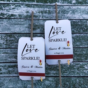 Hochzeit Wunderkerzen Etichette personalizzate. Per Hochzeit, Party, Jubiläum oder zur Verlobung