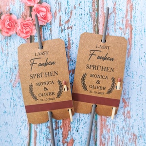 Hochzeit Wunderkerzen Etichette personalizzate. Per Hochzeit, Party, Jubiläum oder zur Verlobung