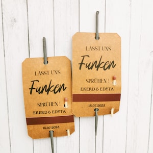 WUNDERKERZEN-TAGS für Hochzeit, personalisierte Hochzeits Let Love Sparkle, Party, Jubiläum, Verlobung, Tags für Wunderkerzen.
