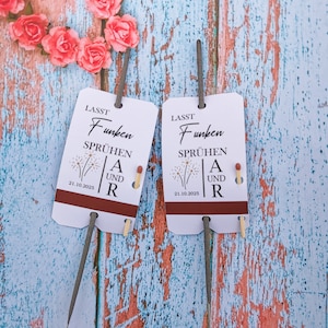 WUNDERKERZEN-TAGS für Hochzeit, personalisierte Hochzeits Let Love Sparkle, Party, Jubiläum, Verlobung, Tag für Wunderkerzen.