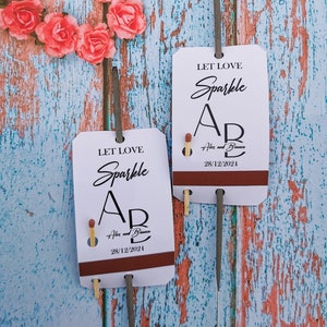 Hochzeit Wunderkerzen Etichette personalizzate. Per Hochzeit, Party, Jubiläum oder zur Verlobung