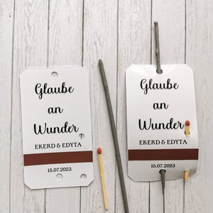 WUNDERKERZEN-TAGS für Hochzeit, personalisierte Hochzeits Let Love Sparkle, Party, Jubiläum, Verlobung, Tags für Wunderkerzen.