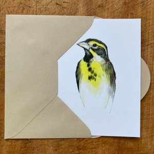 Grußkarte "Dickzissel", handgezeichnet, Glückwunschkarte, Tierportrait, Kunstpostkarte