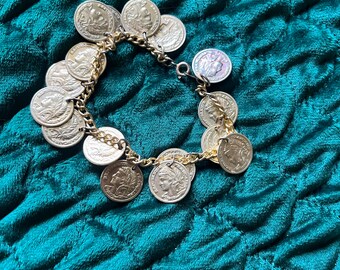 Vintage Coin Bracelet *RARE FIND CHUNKY*