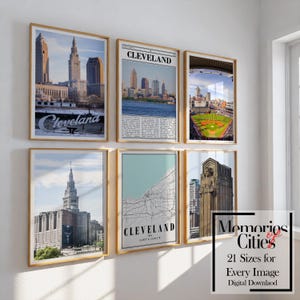 Cleveland Ohio Print Set – 6 High-Quality Prints Featuring Iconic Landmarks and Ohioscapes – Modern Home Decor - Digital Download
