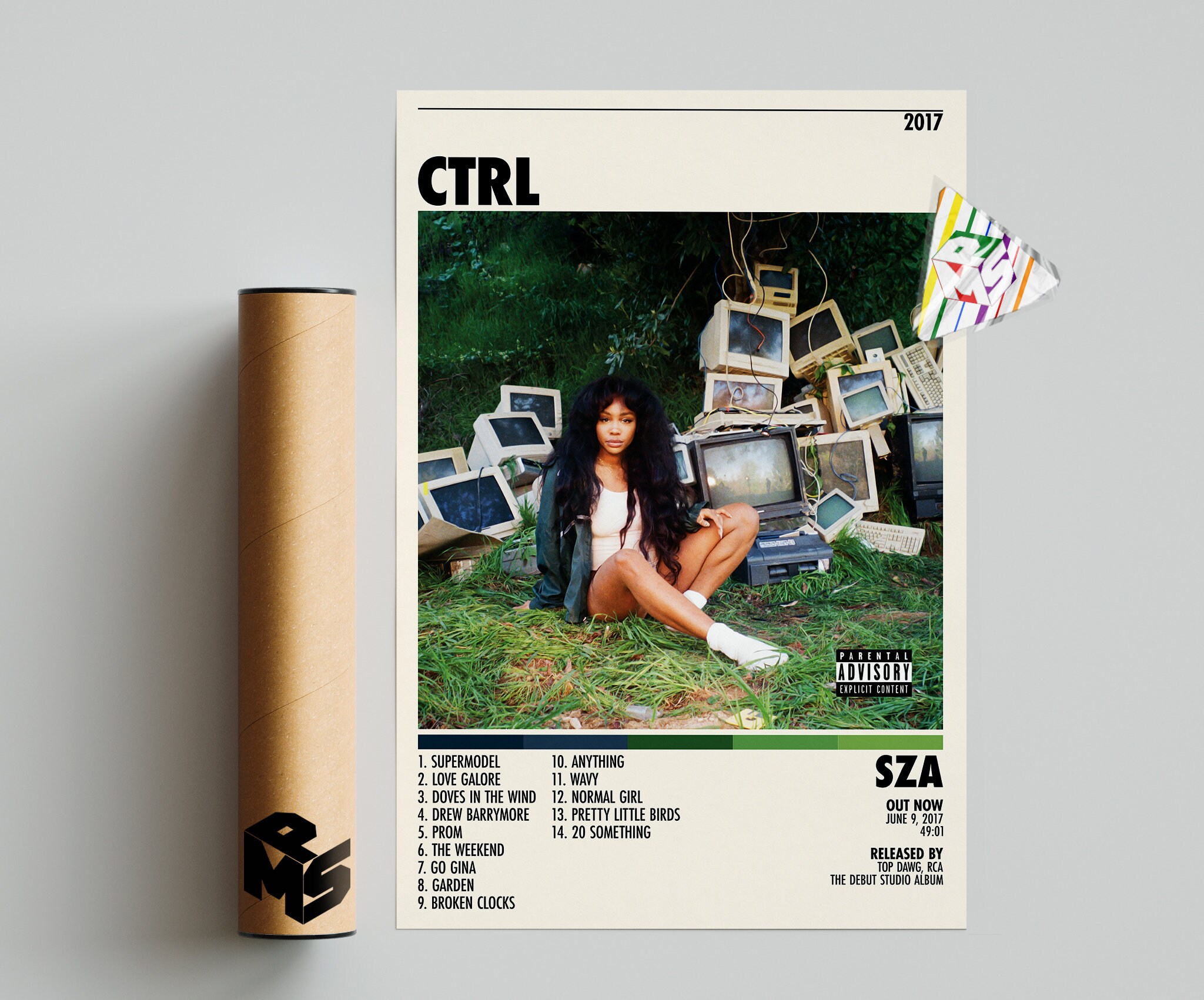 Discover SZA CTRL Poster - Album Cover Art Collector's Print