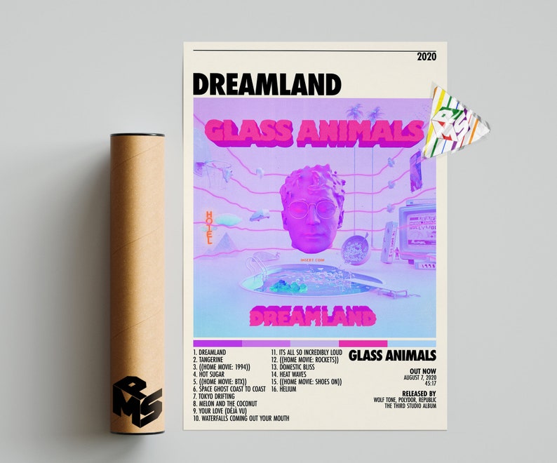 Glass Animals Poster Dreamland Poster Dreamland Tracklist Etsy