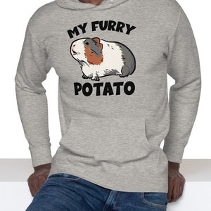 Felpa con cappuccio unisex My Furry Potato: divertente felpa con cappuccio a forma di porcellino d'India