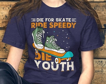 Camiseta gráfica de skate: ropa urbana de skater vintage