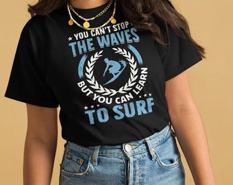 Jugend Surf Spruch Tee: Motivierendes Strand Shirt für Kinder