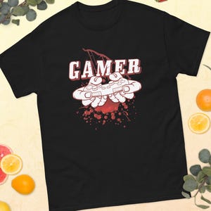 Gamer T-Shirt, Gaming Controller Tee, Video Game Lover Shirt, Funny Gaming Gift, Unisex Gamer Shirt for Men & Women, Gaming Themed T-Shirt