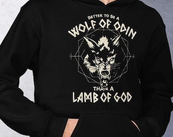 Odin's Wolf Graphic Hoodie: Viking Norse Mythology Jumper